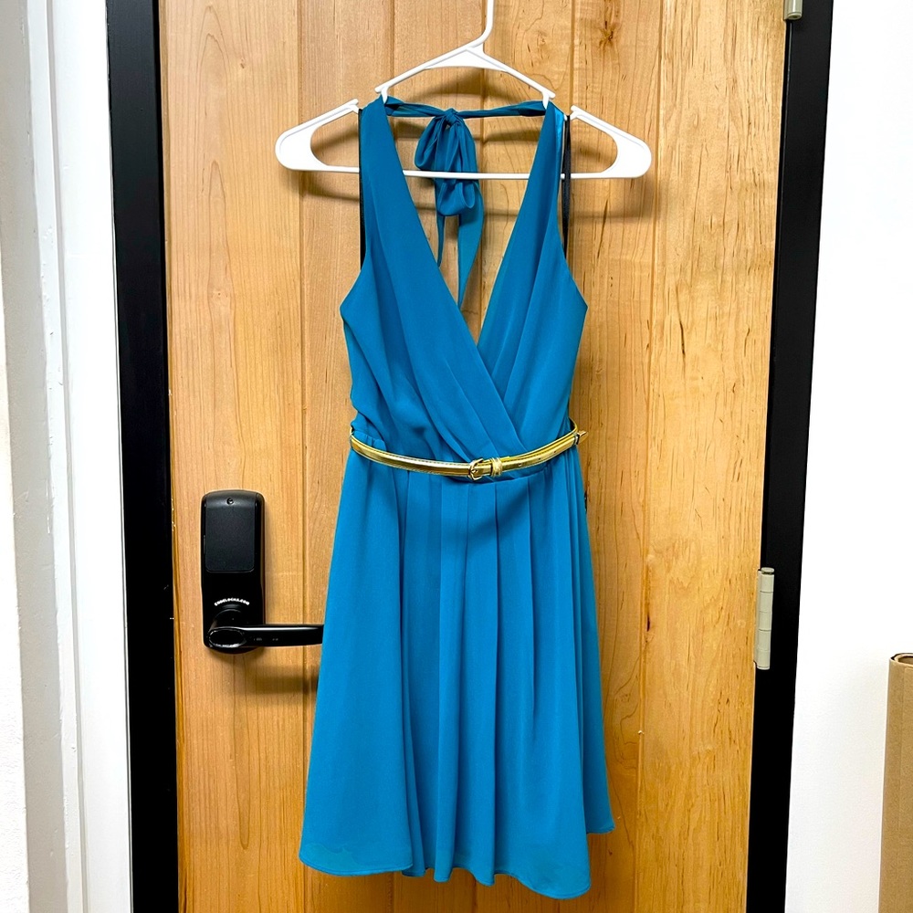 Bebe Fierce Goddess V-neck Halter Dress
Size Small